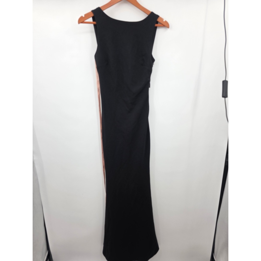 Lulus Love In Your Eyes Black Knotted Mermaid Maxi Dress Size XS - Picture 6 of 8